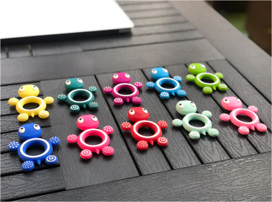 Silikonové kousátko - ŽELVIČKA - RŮŽOVÉ