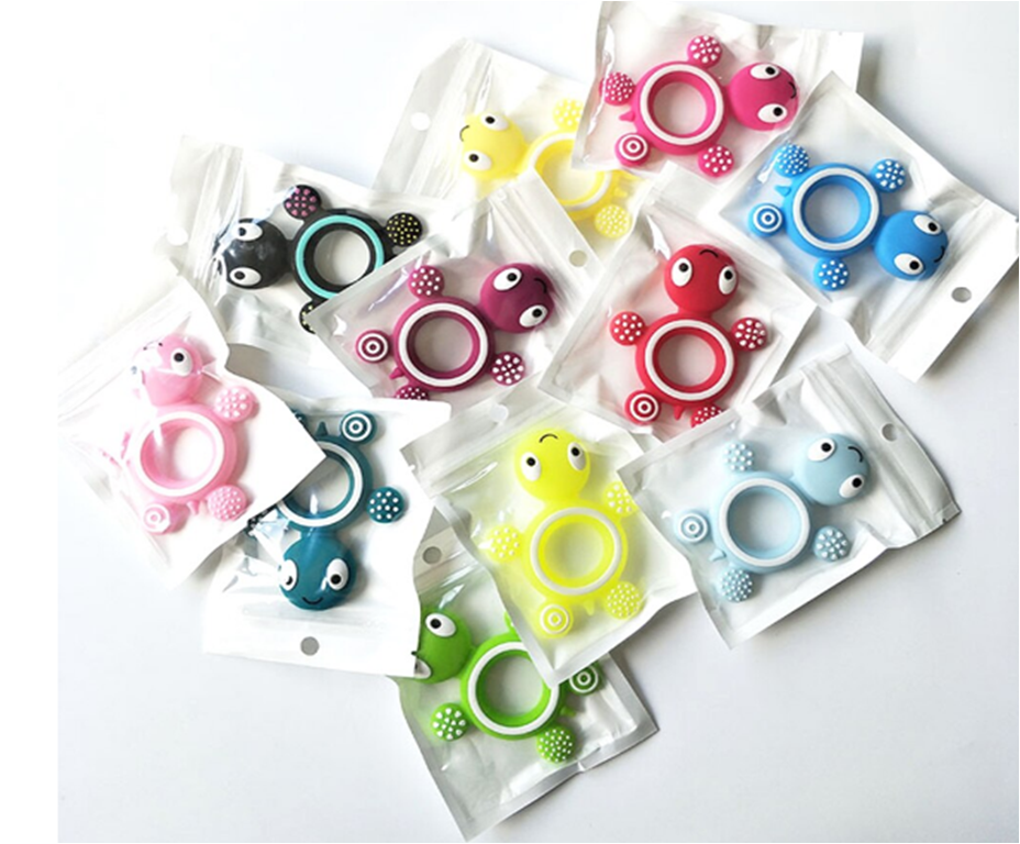 Silikonové kousátko - ŽELVIČKA - RŮŽOVÉ