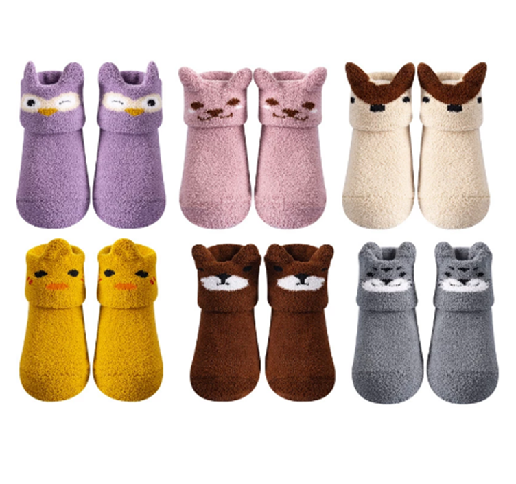 Teplé protiskluzové ponožky - Sovička (12-24m)