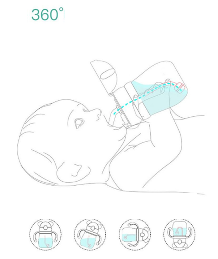 Nevylévací hrníček s brčkem 360° - SOBÍK - 250 ml