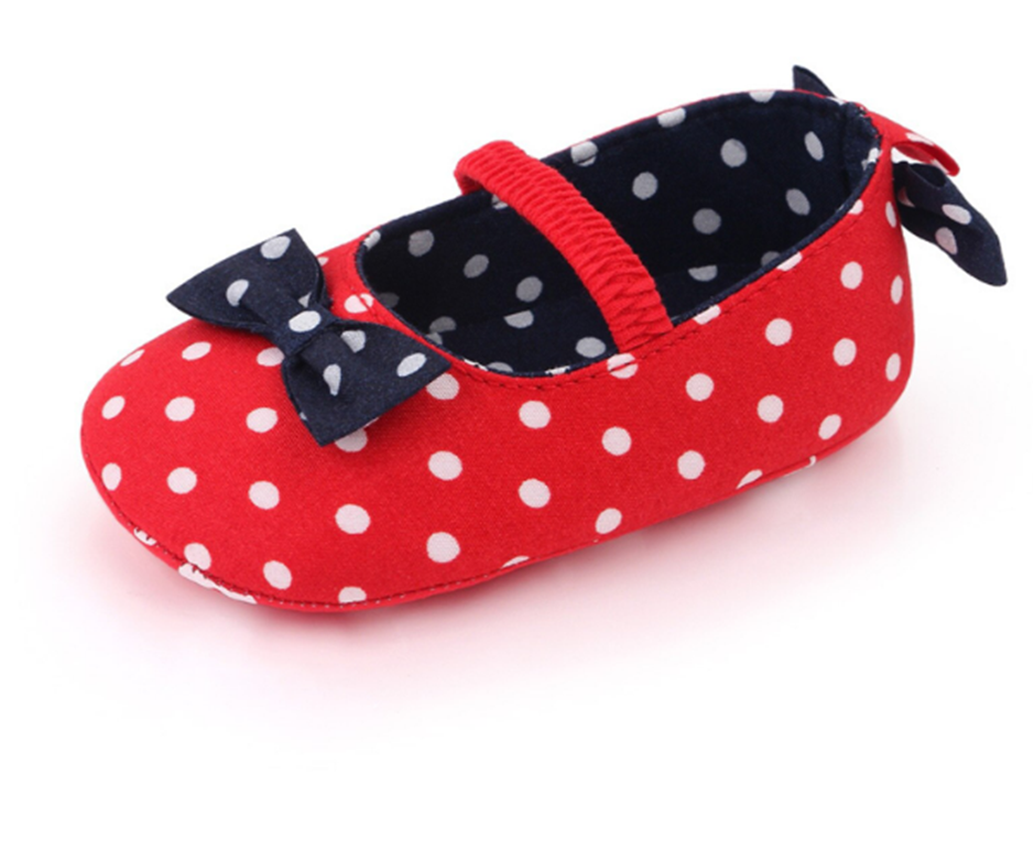 Balerínky - PUNTÍK - červené (6-12m)