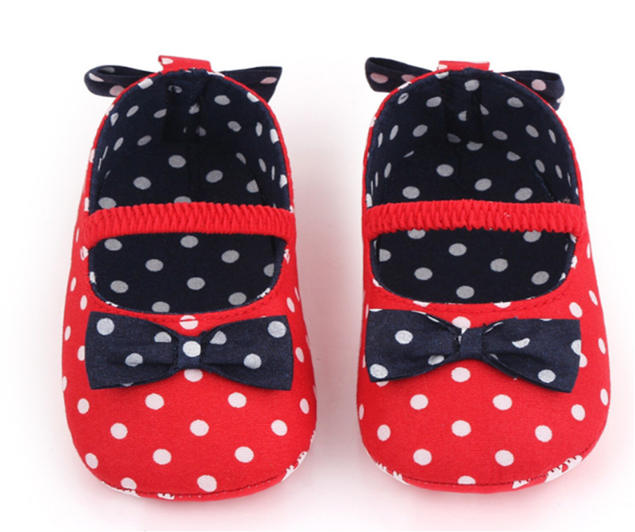 Balerínky - PUNTÍK - červené (6-12m)