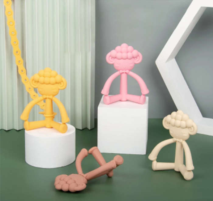 Silikonové kousátko - OVEČKA - ZELENÉ