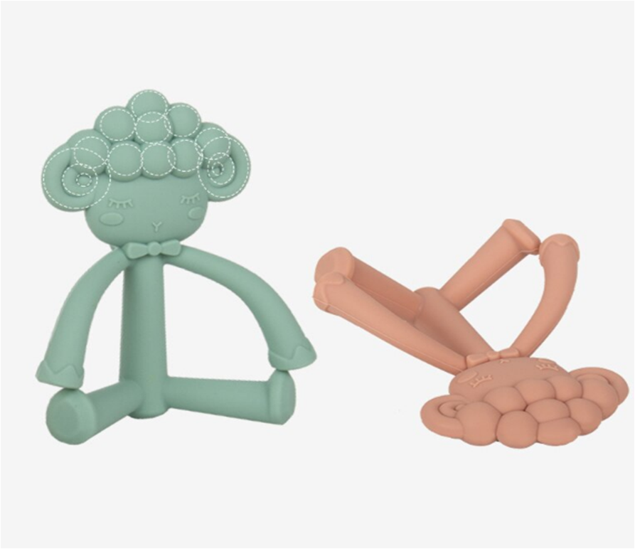 Silikonové kousátko - OVEČKA - ZELENÉ