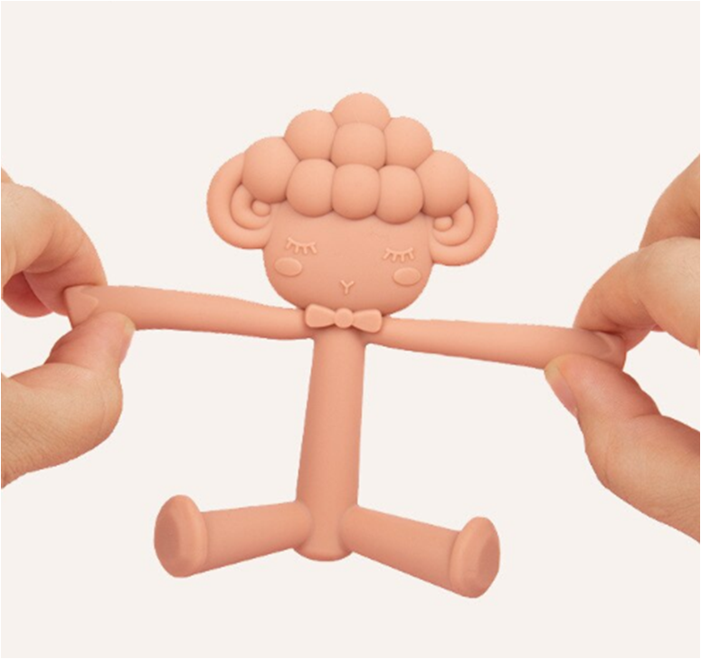 Silikonové kousátko - OVEČKA - ZELENÉ