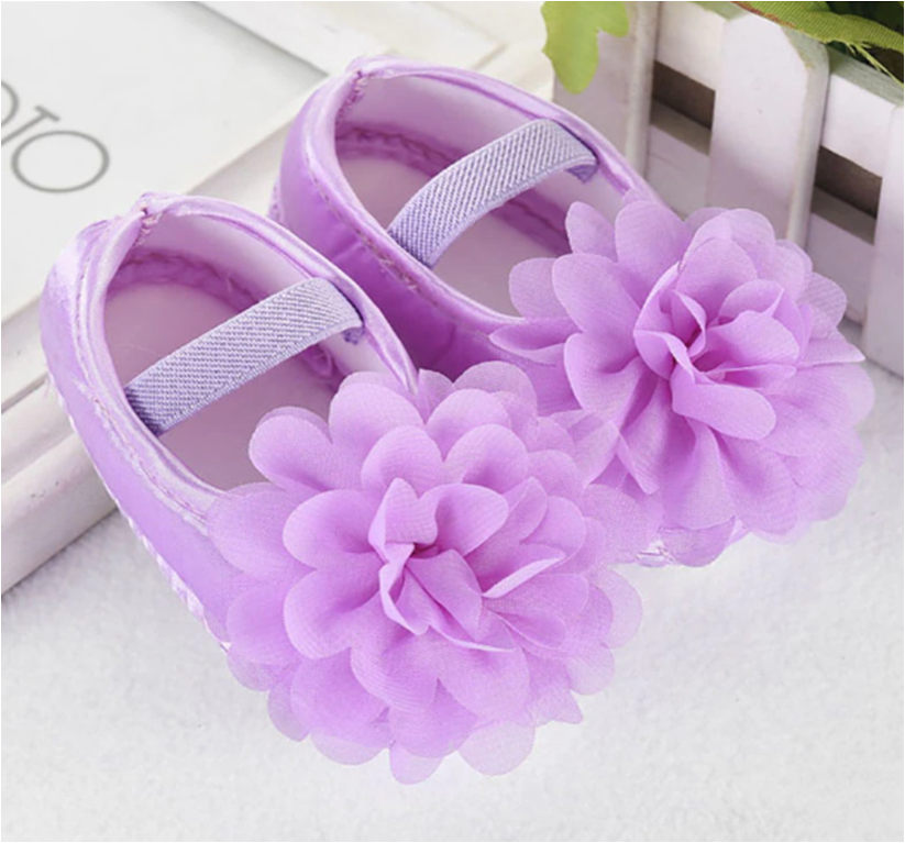Set balerínky+čelenka - FIALOVÉ (12-18m)