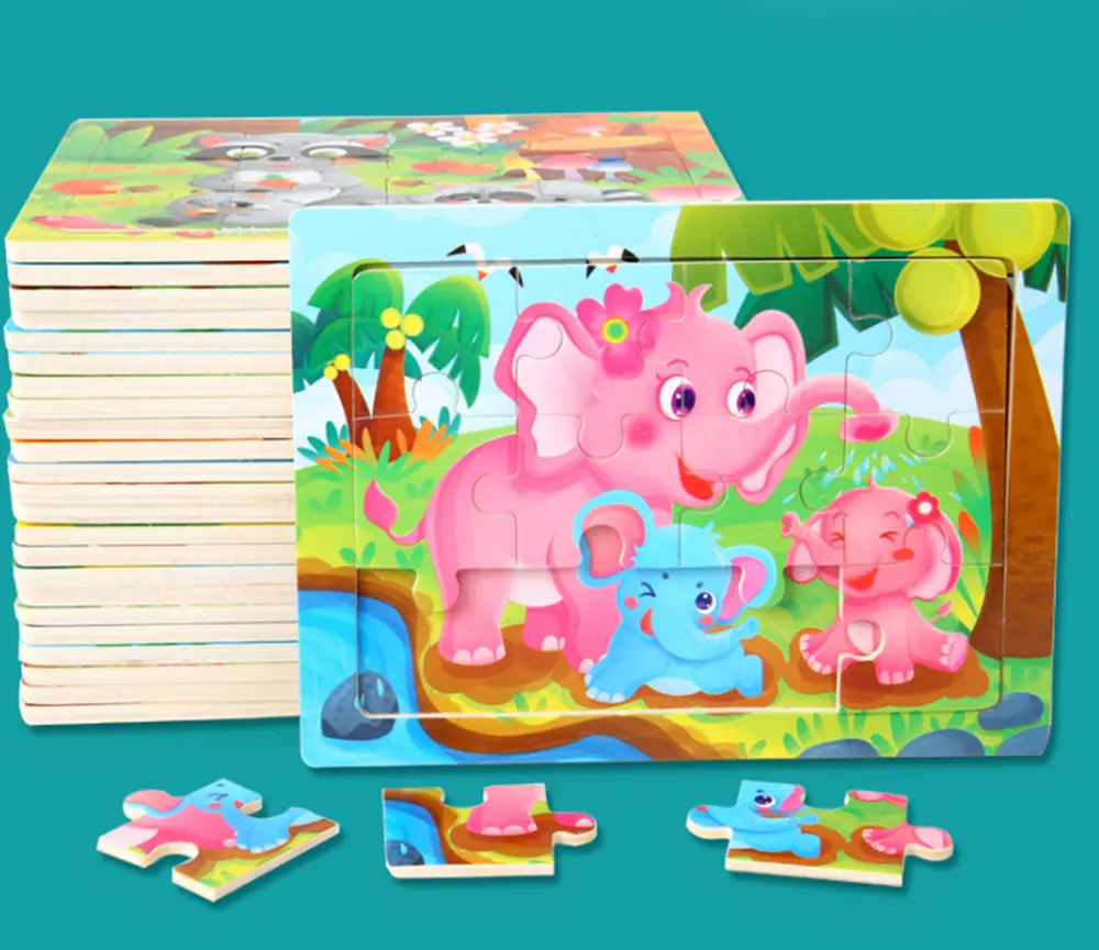 Dřevěné puzzle pro nejmenší (M) - POLICEJNÍ AUTO