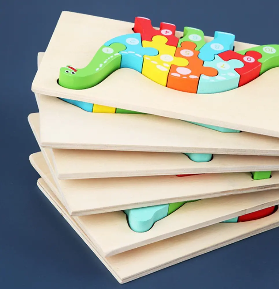 Dřevěné 3D puzzle - KROKODÝL