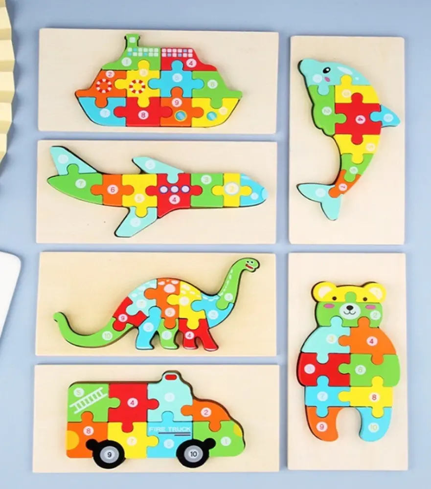 Dřevěné 3D puzzle - PAPOUŠEK