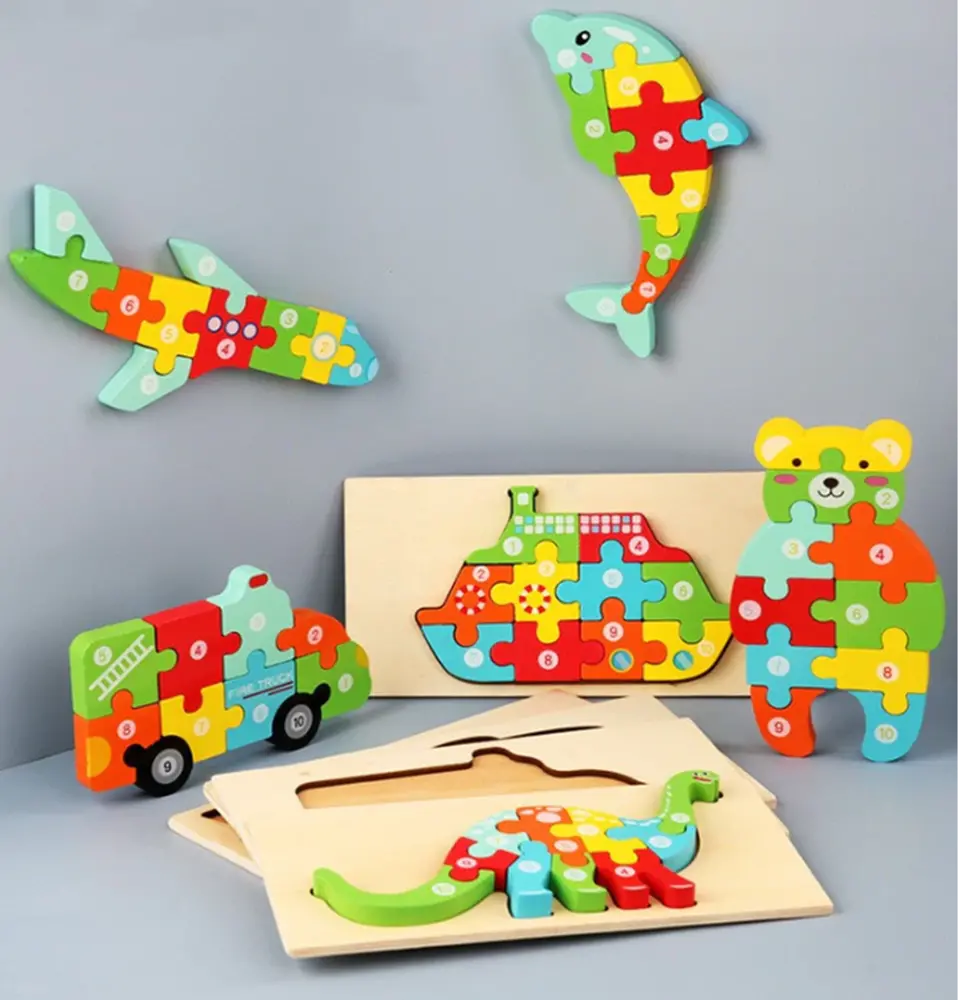 Dřevěné 3D puzzle - PAPOUŠEK