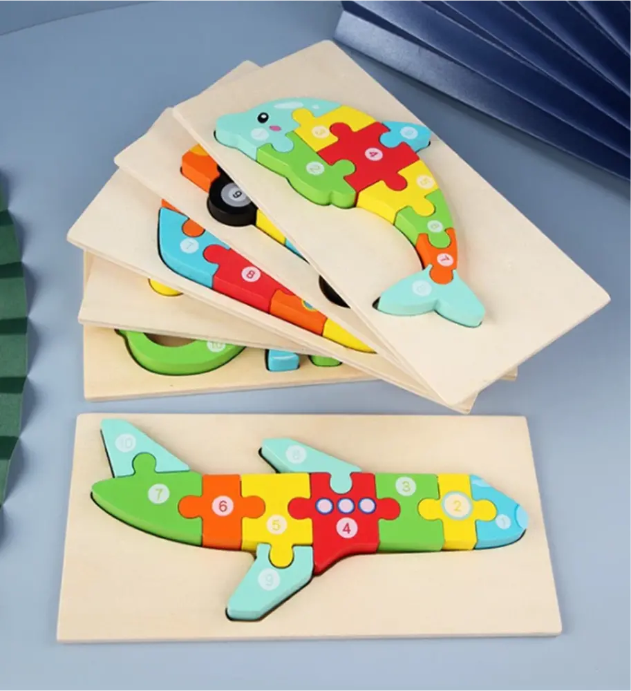 Dřevěné 3D puzzle - PAPOUŠEK