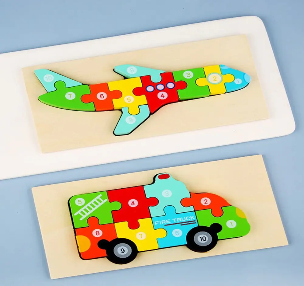 Dřevěné 3D puzzle - PAPOUŠEK