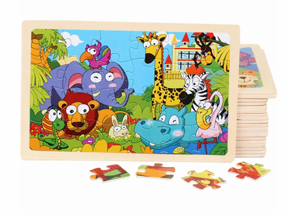 Dřevěné puzzle pro nejmenší (L-24ks) - RYBIČKY 1