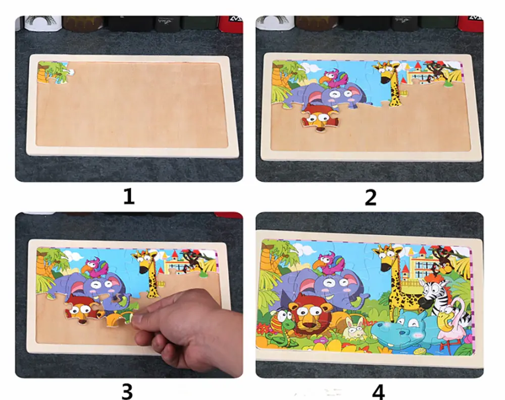 Dřevěné puzzle pro nejmenší (L-24ks) - RYBIČKY 1
