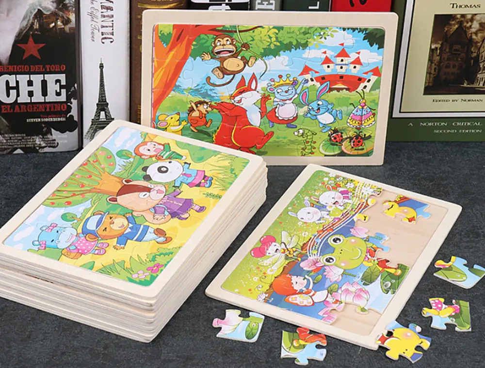 Dřevěné puzzle pro nejmenší (L-24ks) - RYBIČKY 1