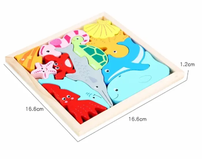 Dřevěné 3D puzzle - ZVÍŘÁTKA 