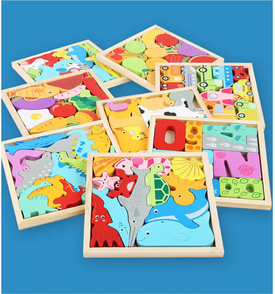 Dřevěné 3D puzzle - MOŘSKÁ ZVÍŘÁTKA 