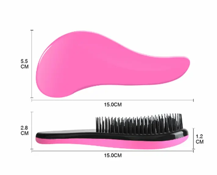 Set (kartáč na vlasy + čistič kartáčů) - ČERVENÝ