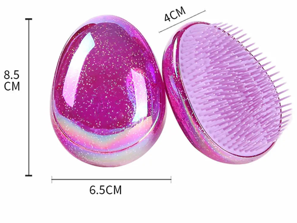Rozčesávací kartáč na vlasy - VAJÍČKO - perleťové