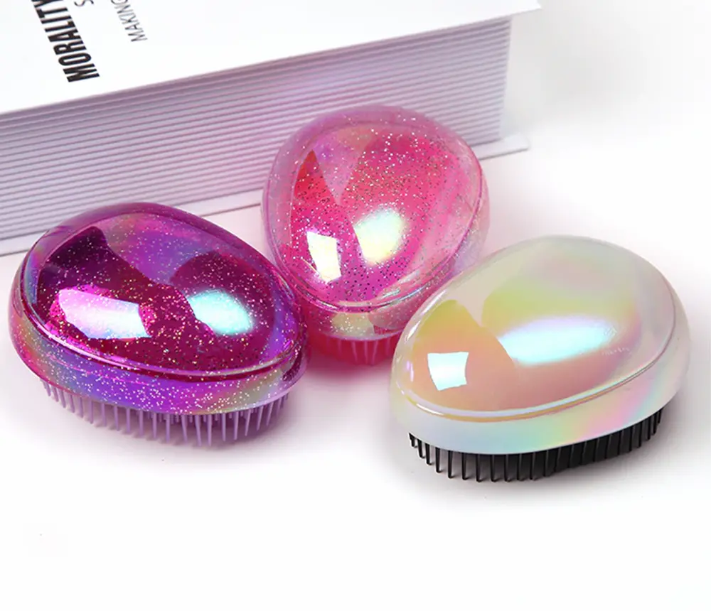 Rozčesávací kartáč na vlasy - VAJÍČKO - perleťové