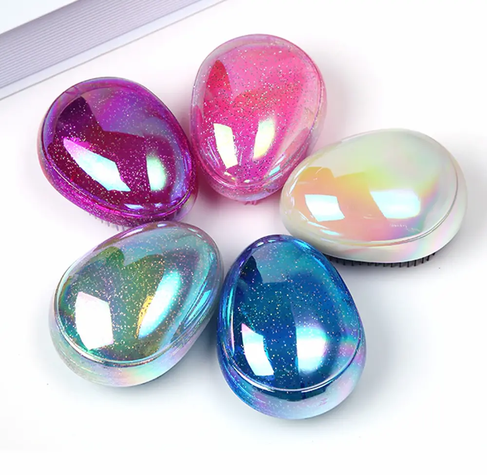 Rozčesávací kartáč na vlasy - VAJÍČKO - perleťové