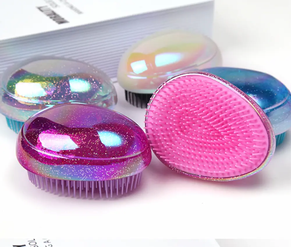 Rozčesávací kartáč na vlasy - VAJÍČKO - perleťové