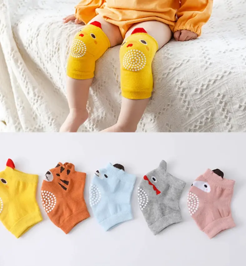 Protiskluzové návleky na kolena - ZVÍŘÁTKO - MODRÉ