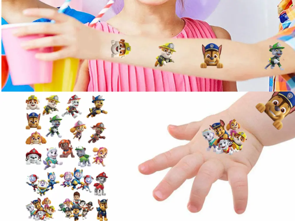 Dětské dočasné tetování - TLAPKOVÁ PATROLA 8