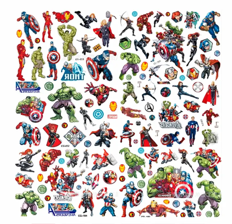 Dětské dočasné tetování - THE AVENGERS 12