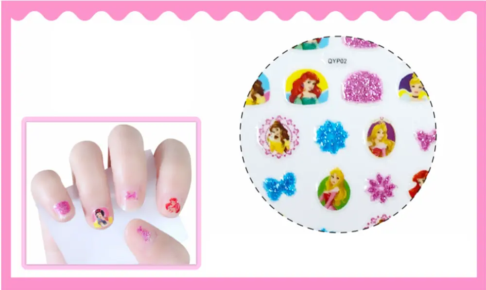 Set nálepek na nehty a tetování - DISNEY PRINCEZNY 4
