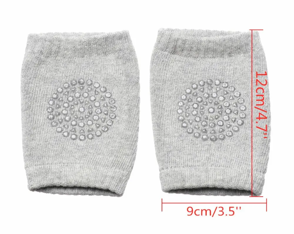 Protiskluzové návleky na kolena - SVĚTLE ŠEDÉ