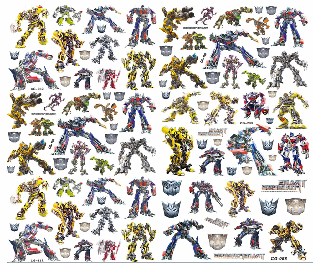 Dětské dočasné tetování - TRANSFORMERS 3