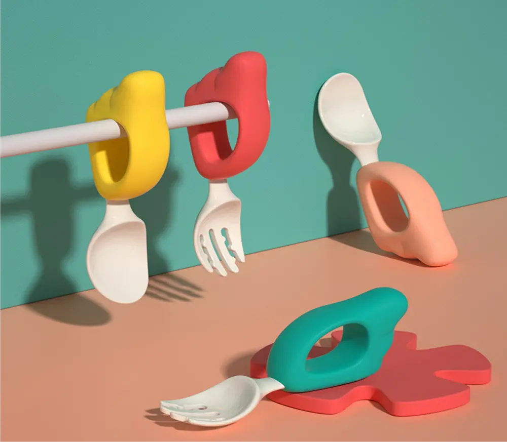 Příbor pro nejmenší - KŘÍDLA - RŮŽOVÝ