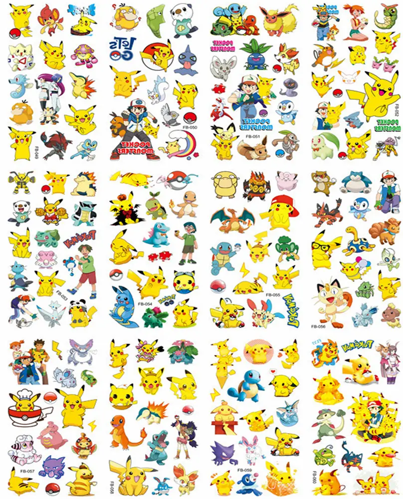 Dětské dočasné tetování - POKÉMON (2) - PIKACHU 2
