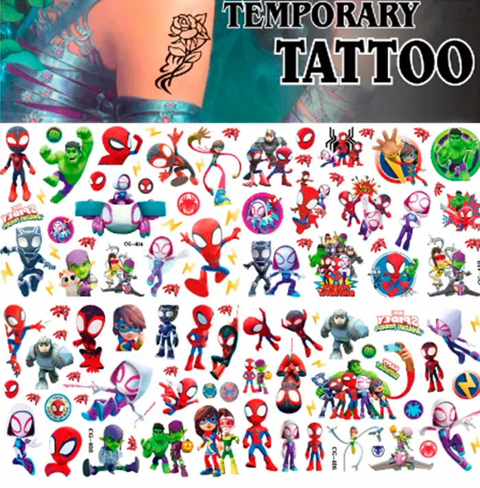 Dětské dočasné tetování - SPIDER MAN - SPIDEY AND HIS AMAZING FRIENDS 6