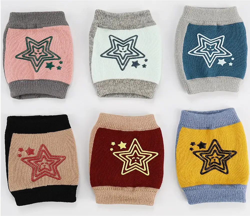 Protiskluzové návleky na kolena - HVĚZDIČKY - Zelené mint