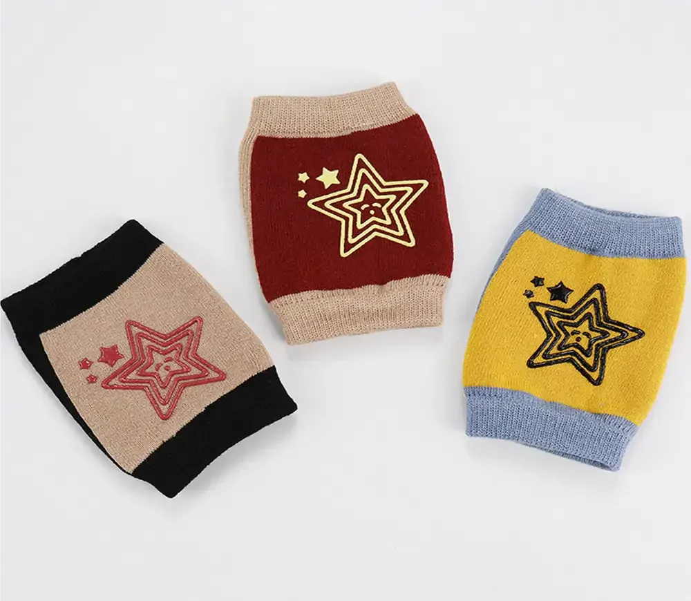 Protiskluzové návleky na kolena - HVĚZDIČKY - Zelené mint