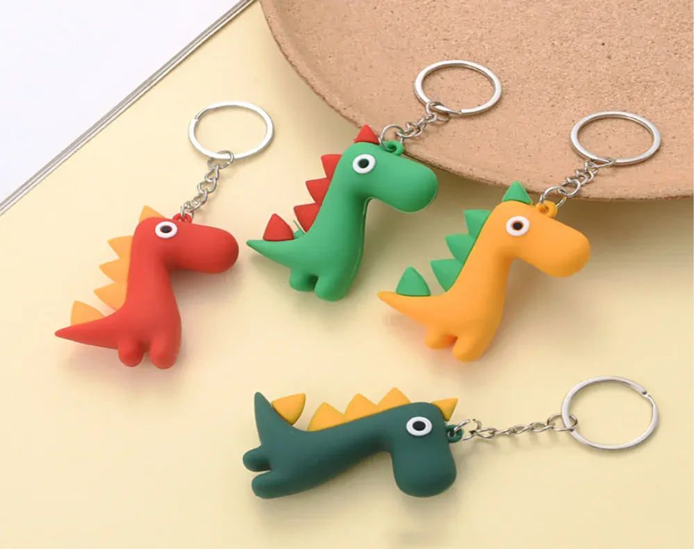 Přívěsek na klíče - DINOSAURUS 2 - ČERVENÝ