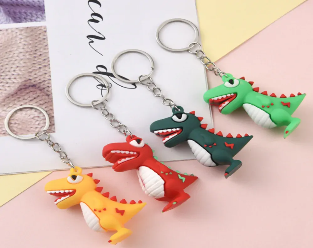 Přívěsek na klíče - DINOSAURUS 3 - TMAVĚ ZELENÝ