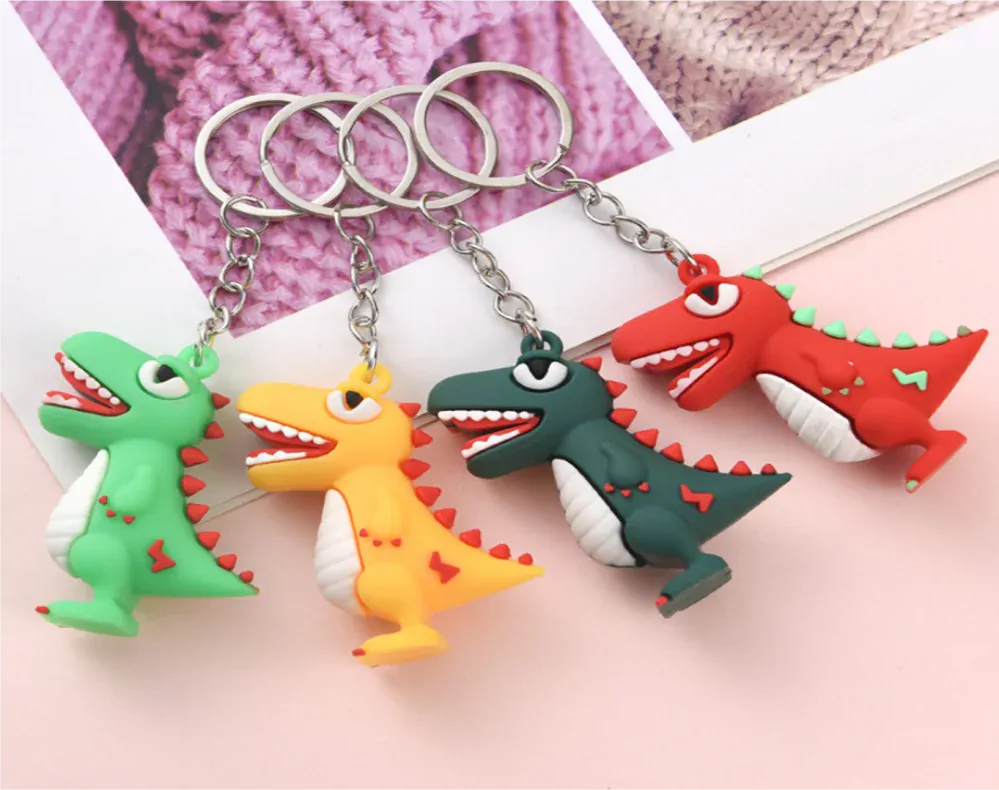 Přívěsek na klíče - DINOSAURUS 3 - TMAVĚ ZELENÝ