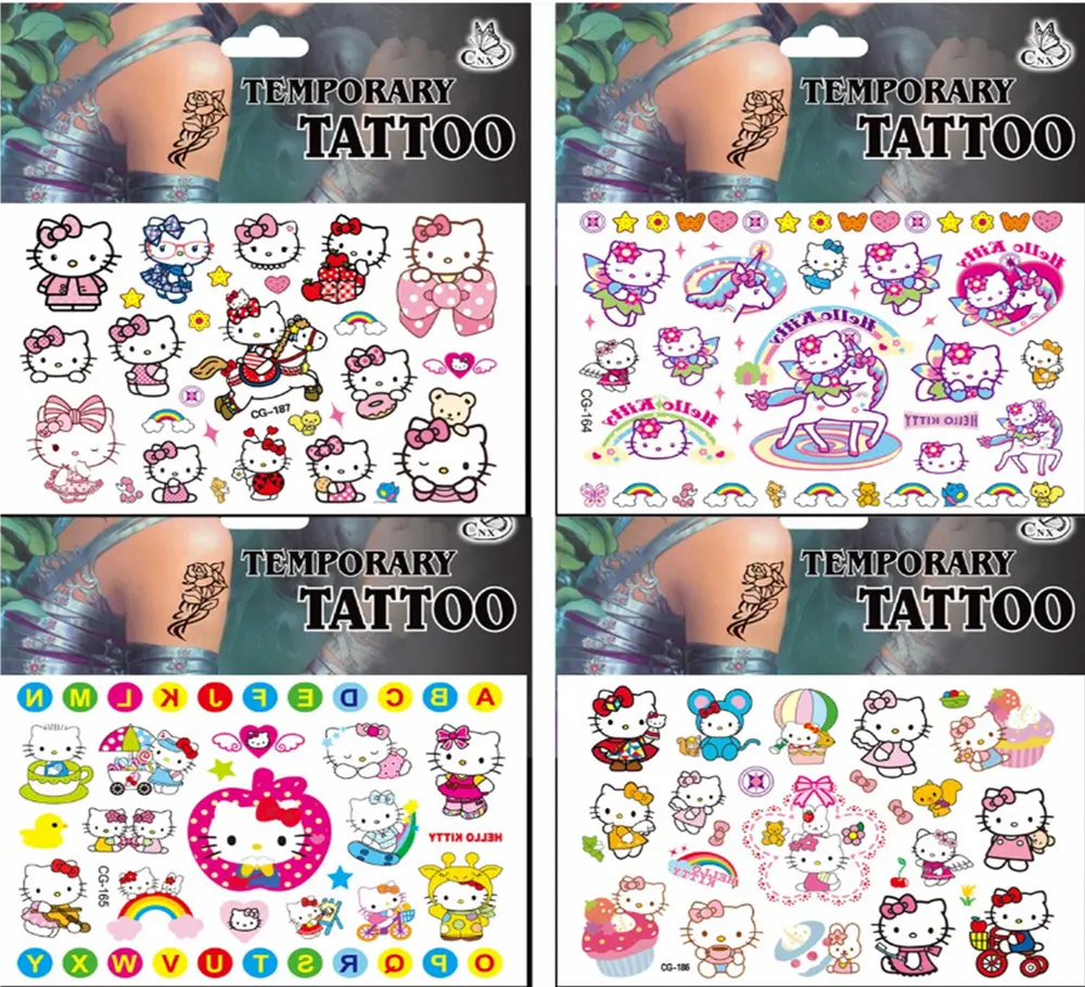 Dětské dočasné tetování - HELLO KITTY 3