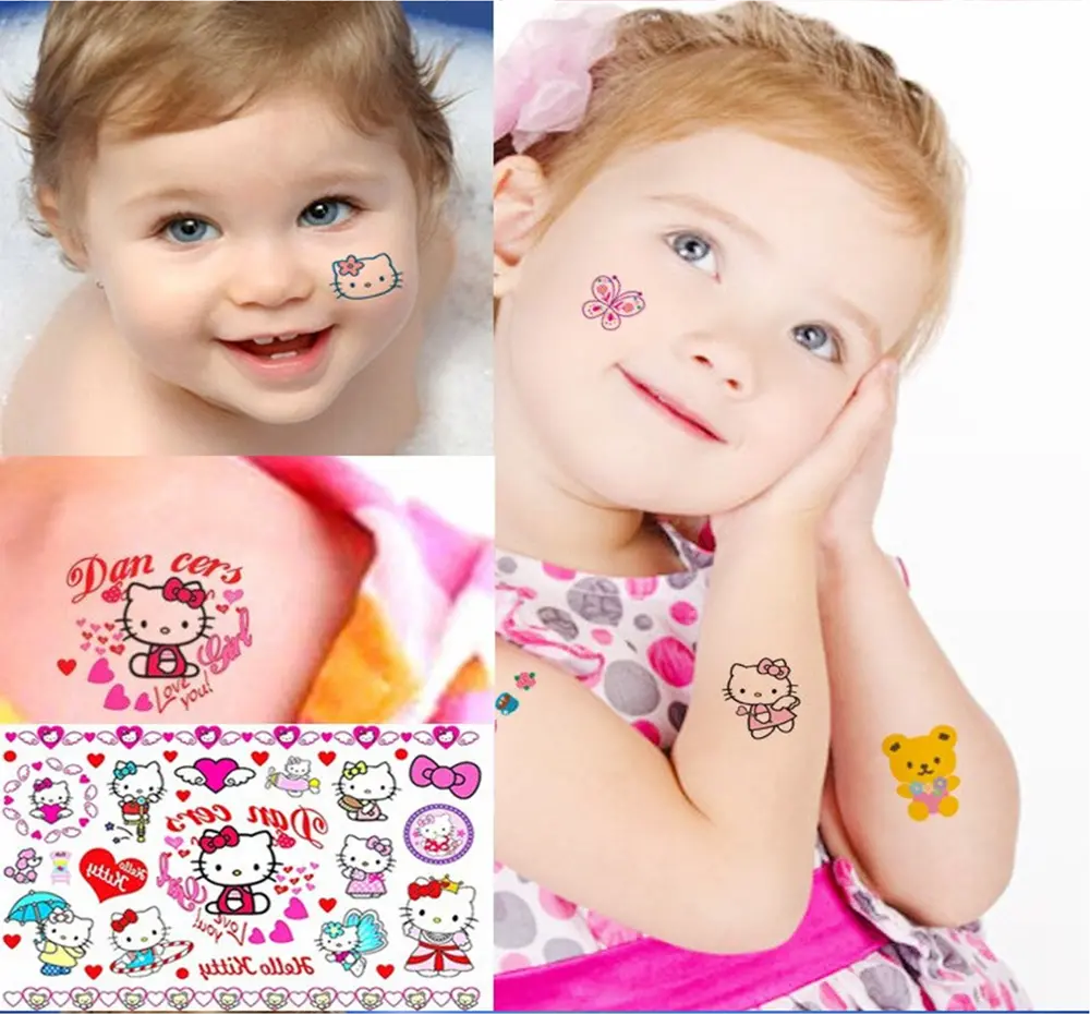 Dětské dočasné tetování - HELLO KITTY 3