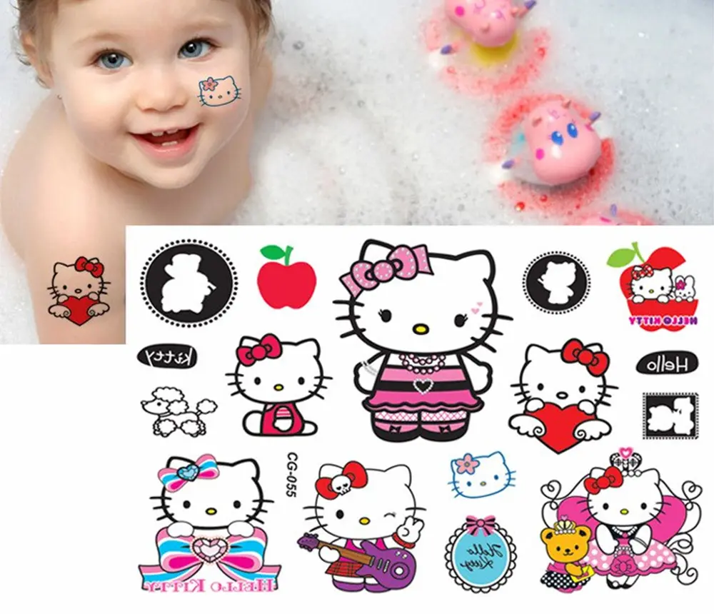 Dětské dočasné tetování - HELLO KITTY 3