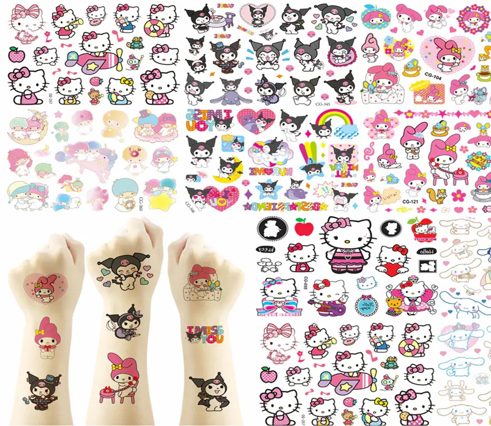 Dětské dočasné tetování - HELLO KITTY 3