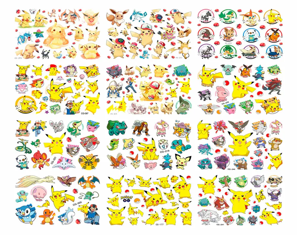 Dětské dočasné tetování - POKÉMON (1) - PIKACHU 9