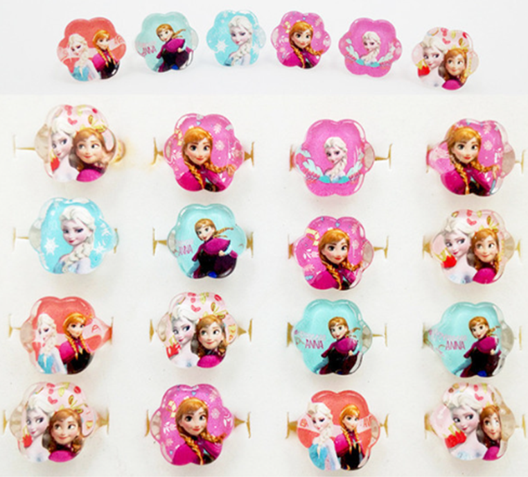 Prstýnek - LEDOVÉ KRÁLOVSTVÍ KYTIČKA - Elsa modrý - S vadou