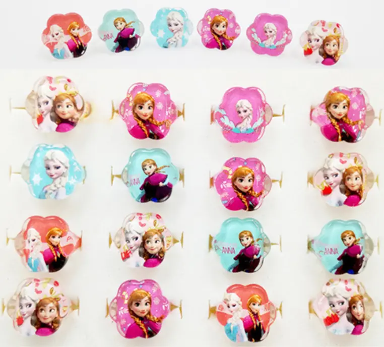 Prstýnek - LEDOVÉ KRÁLOVSTVÍ KYTIČKA - Anna modrý - S vadou