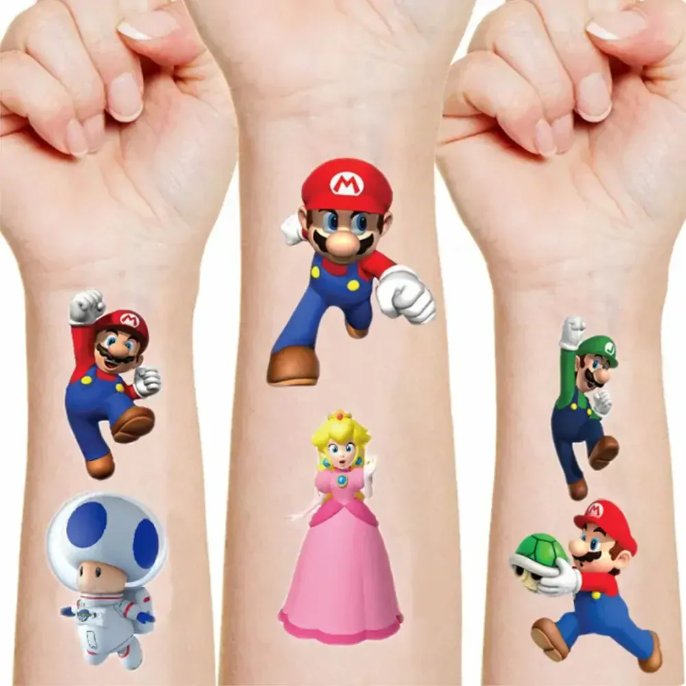 Dětské dočasné tetování - SUPER MARIO BROS. (3)
