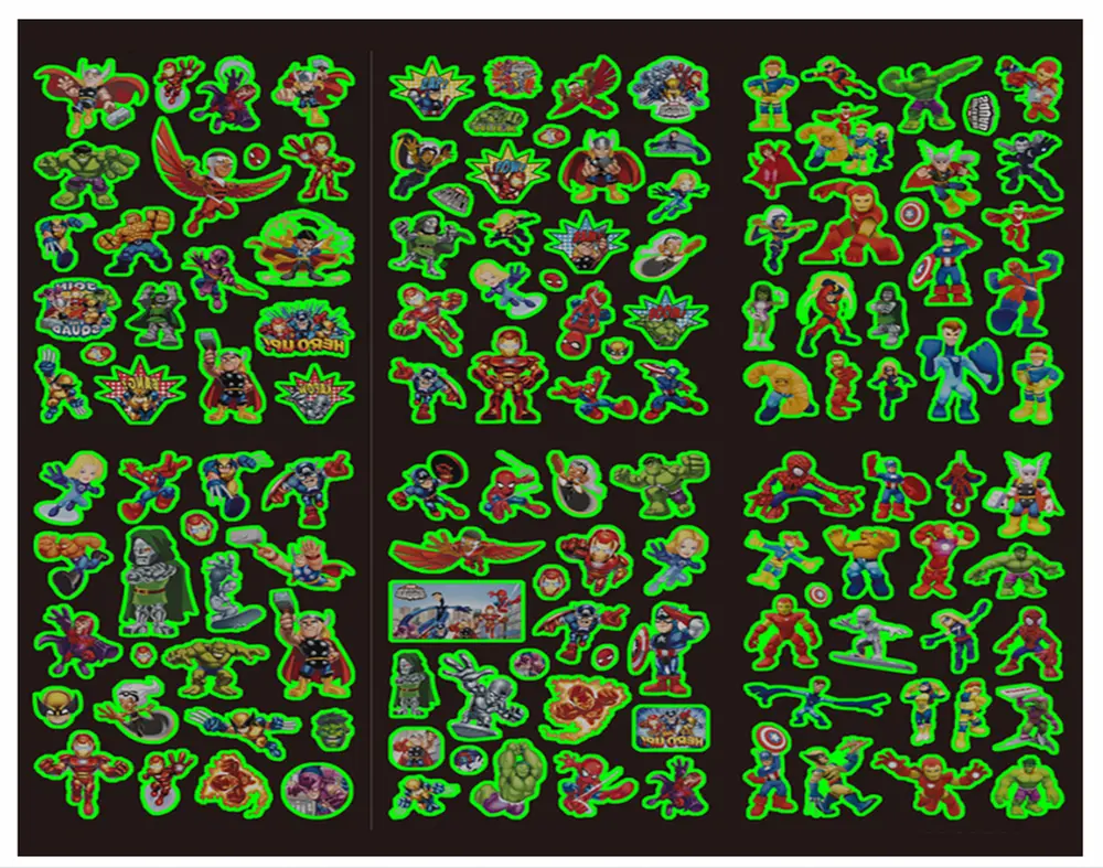 Dětské dočasné tetování - SVÍTÍCÍ VE TMĚ- THE AVENGERS (The Super Hero Squad Show) 4