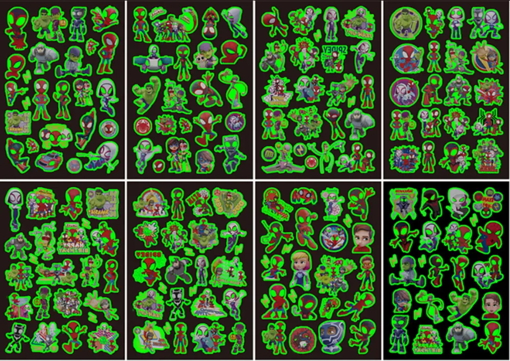 Dětské dočasné tetování - SVÍTÍCÍ VE TMĚ - SPIDER MAN - (Spidey and his amazing friends) 4